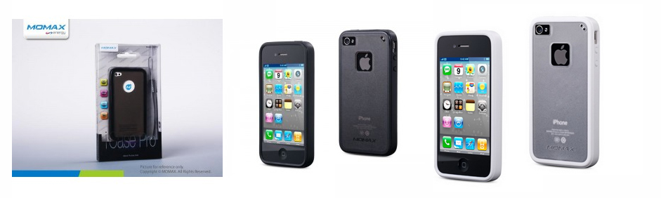 Husa silicon pentru iPhone 4 i case pro MOMAX originala