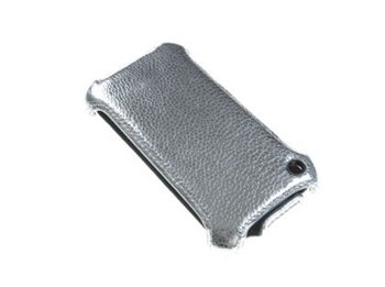 Turtle Brand Leather Case for iPhone 3G 3GS silver